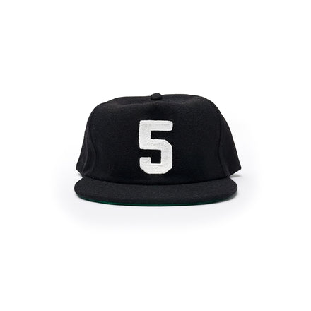 FIVERS '5' CAP - 5-PANEL UNSTRUCTURED (BLACK)