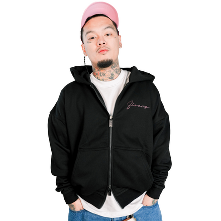 FIVERS POR VIDA DOUBLE ZIP HOODIE - CRYSTAL (PINK OBSIDIAN)