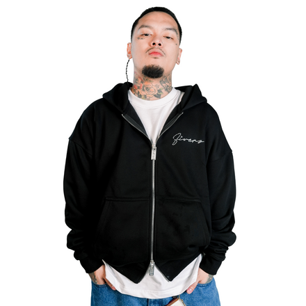FIVERS POR VIDA DOUBLE ZIP HOODIE - CRYSTAL (SILVER)