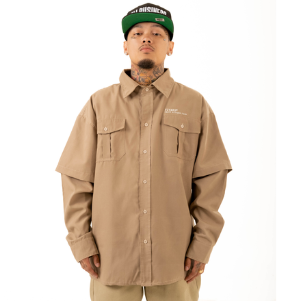 HHC Polo x Longsleeves 2-in-1 Workwear (Khaki)
